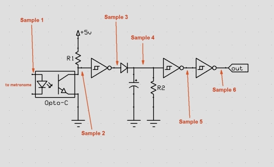 metronome pulse schematic labled